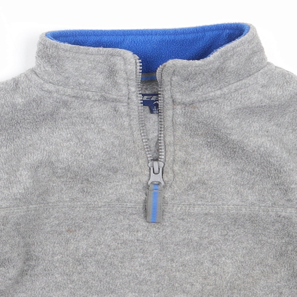 Rebel Boys Grey  Polyester Henley Sweatshirt Size 3-4 Years