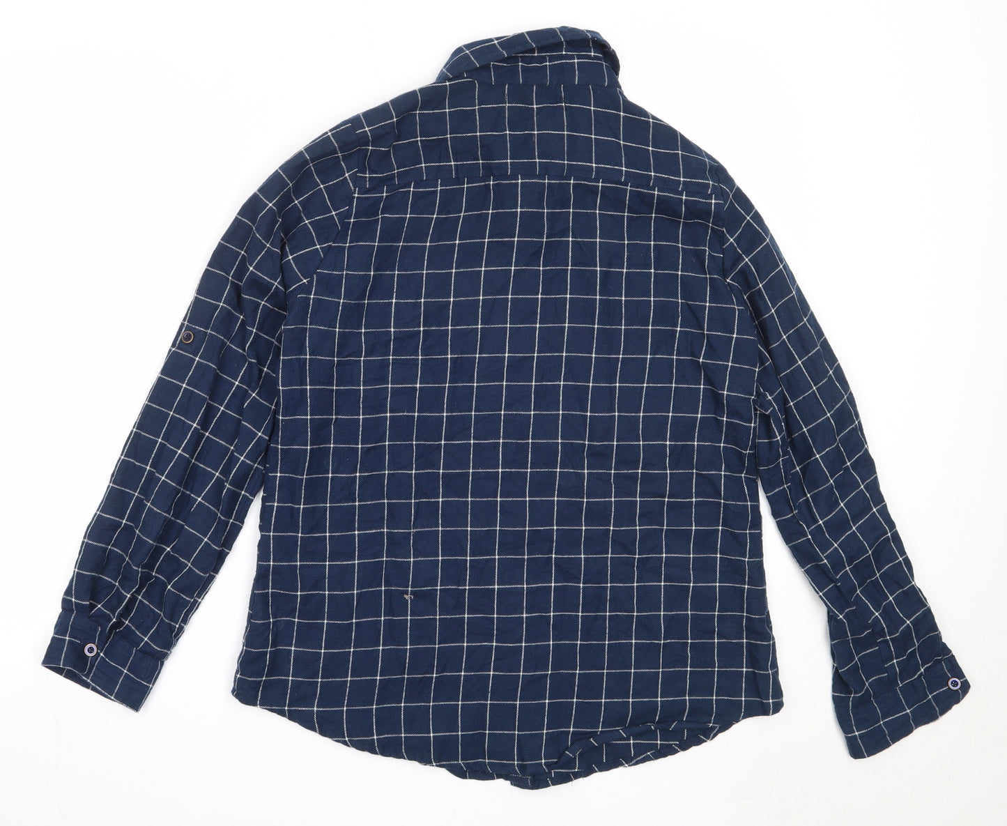 Atmosphere Womens Blue  Cotton Basic Button-Up Size 12 Collared