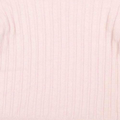 Marks and Spencer Womens Pink Round Neck  Acrylic Pullover Jumper Size S