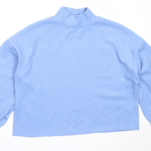 New Look Womens Blue High Neck  Polyester Pullover Jumper Size M