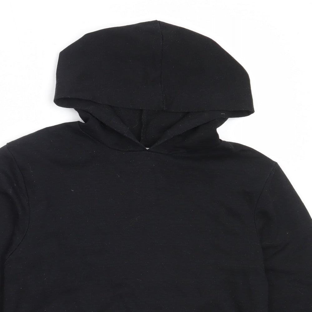 Primark Girls Black  Cotton Pullover Hoodie Size 10-11 Years