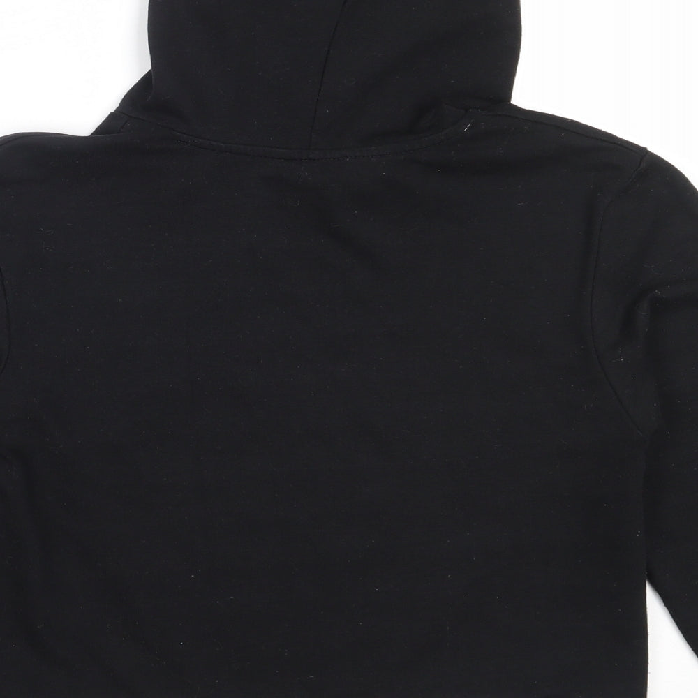 Primark Girls Black  Cotton Pullover Hoodie Size 10-11 Years