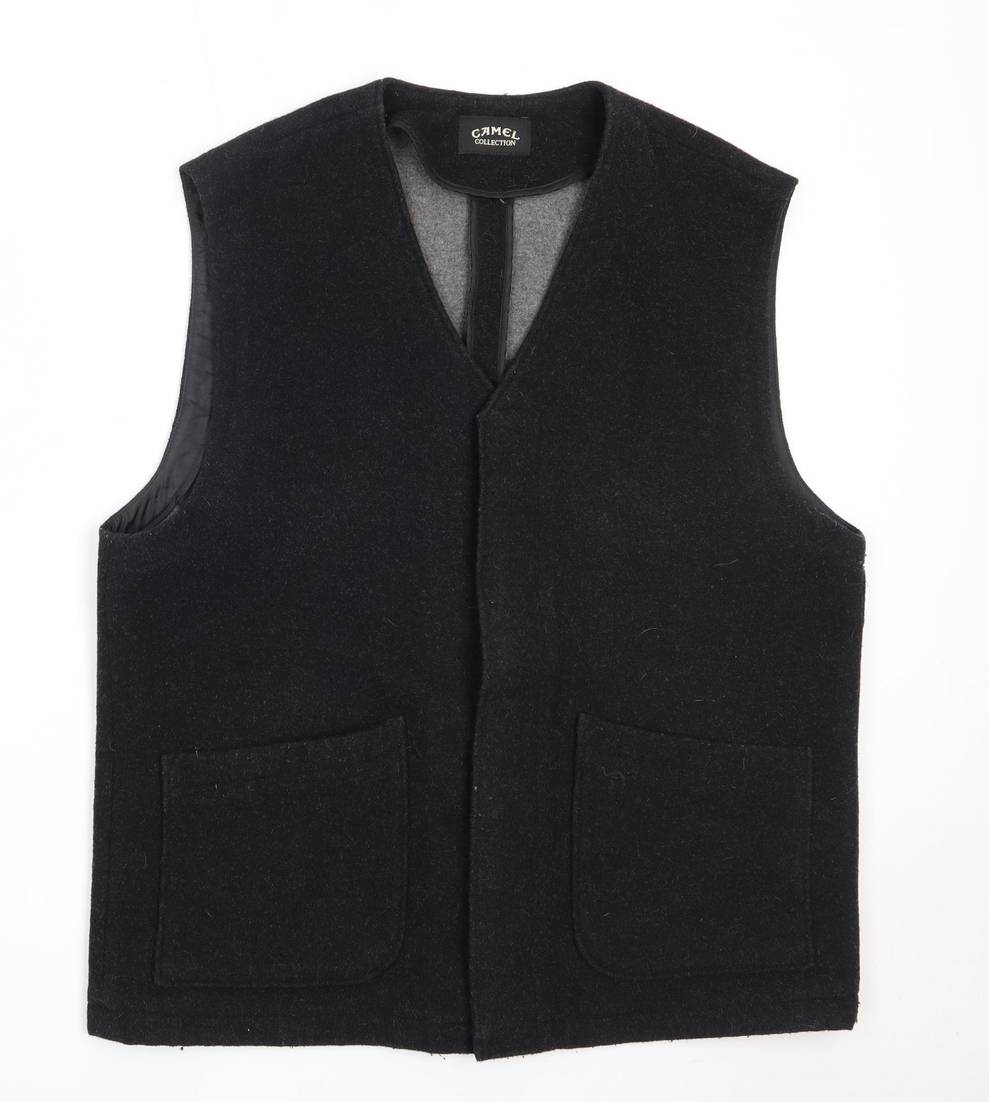 Camel Collection Mens Black   Jacket Waistcoat Size 42