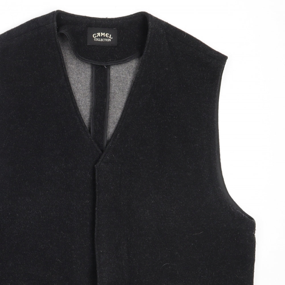 Camel Collection Mens Black   Jacket Waistcoat Size 42