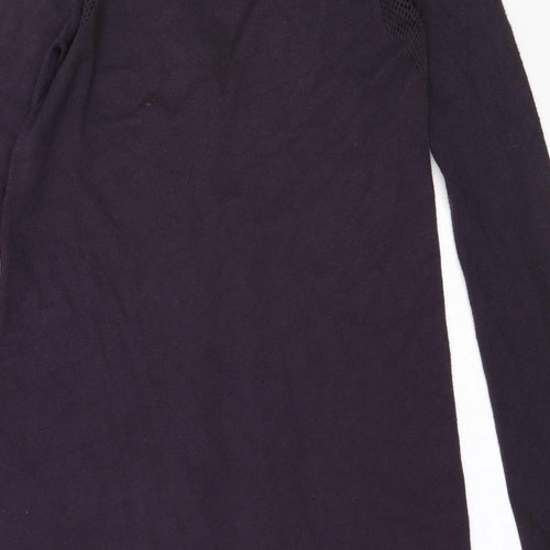 TWINSET Womens Purple V-Neck  Viscose Cardigan Jumper Size M