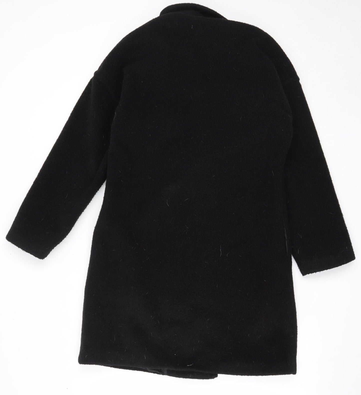 Boohoo Womens Black   Overcoat Coat Size 8