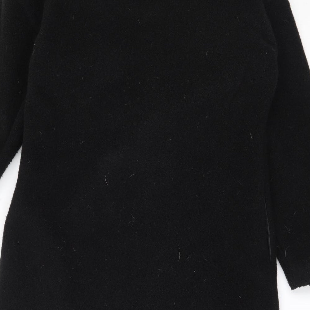 Boohoo Womens Black   Overcoat Coat Size 8