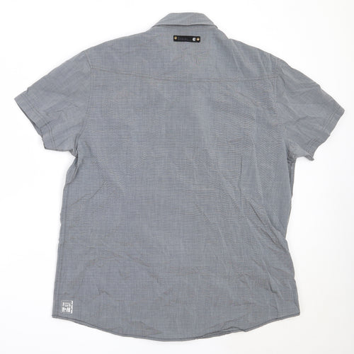Debenhams Mens Grey  Cotton  Button-Up Size XL Collared