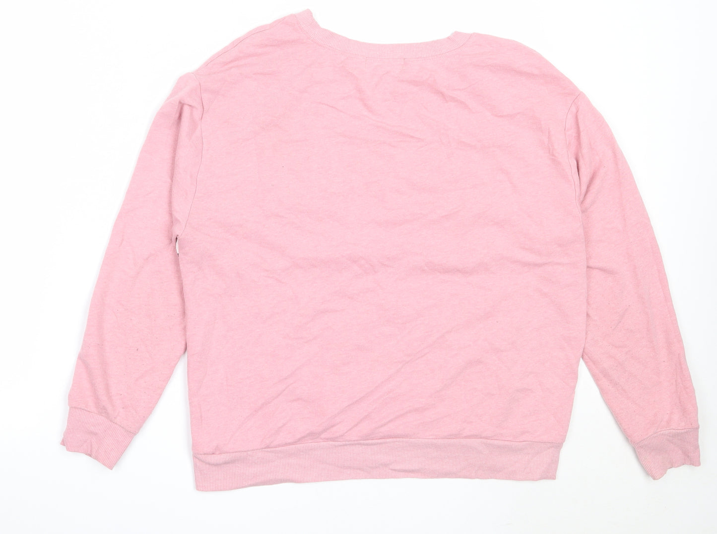 Pull&Bear Womens Pink  Polyester Pullover Sweatshirt Size S