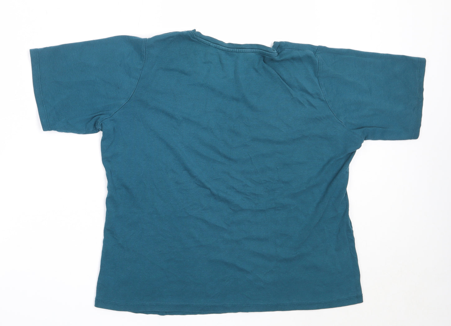 Capsule Womens Blue  Cotton Basic T-Shirt Size 16 Round Neck