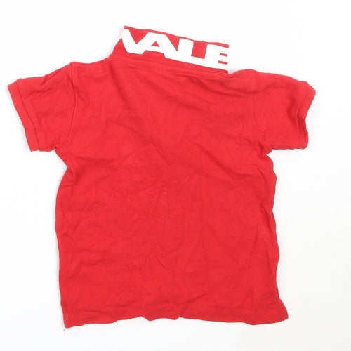 Urban Rascals Boys Red  Cotton Basic Polo Size 4 Years Collared  - WALES