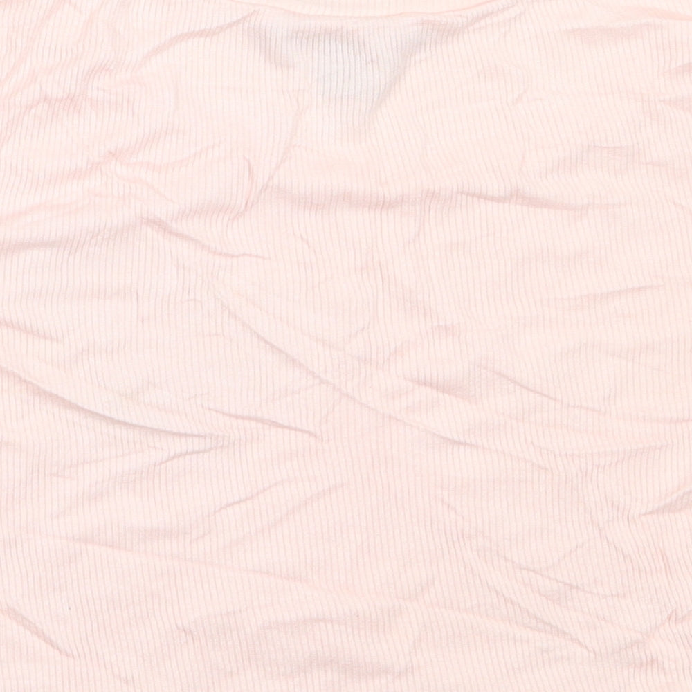 Atmosphere Womens Pink  Viscose Cropped T-Shirt Size 10 Round Neck