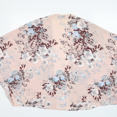 NEXT Womens Pink Floral Polyester Kimono Blouse Size 18 V-Neck