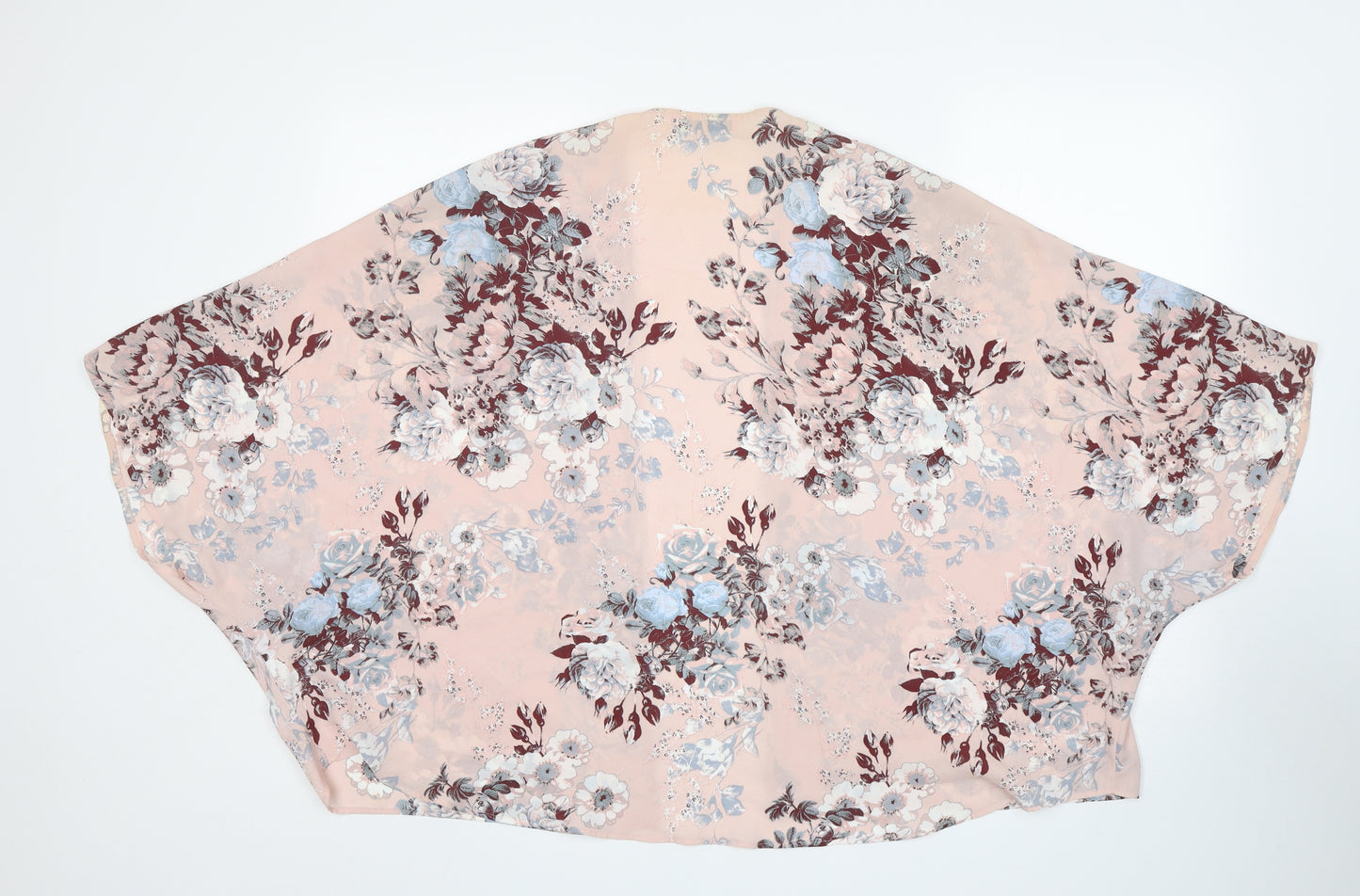 NEXT Womens Pink Floral Polyester Kimono Blouse Size 18 V-Neck