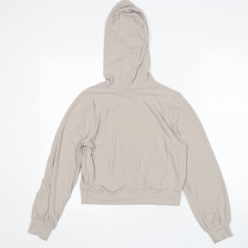 New Look Womens Beige  Polyester Pullover Hoodie Size S   - Cropped