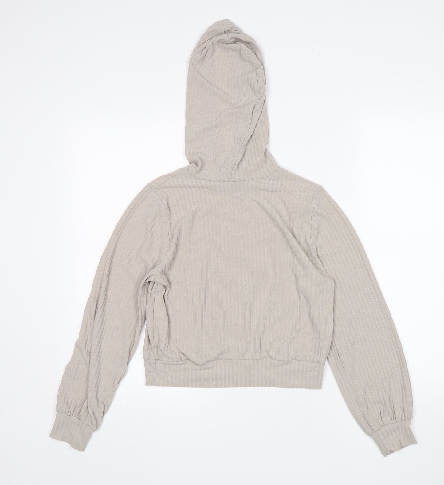 New Look Womens Beige  Polyester Pullover Hoodie Size S   - Cropped
