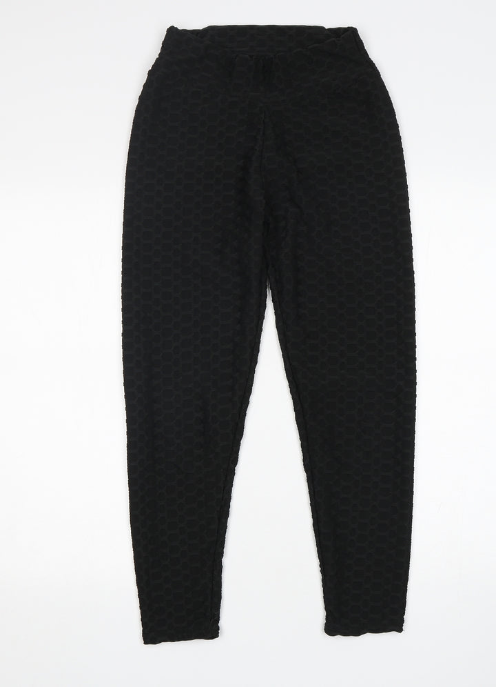 Preworn Womens Black Compression Leggings Size M L25 in Regular