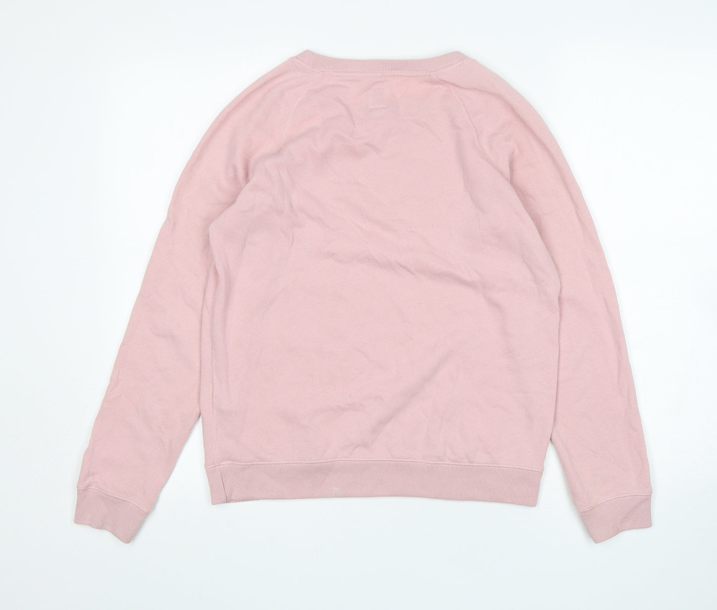 Jack Wills Womens Pink  Cotton Pullover Sweatshirt Size 10
