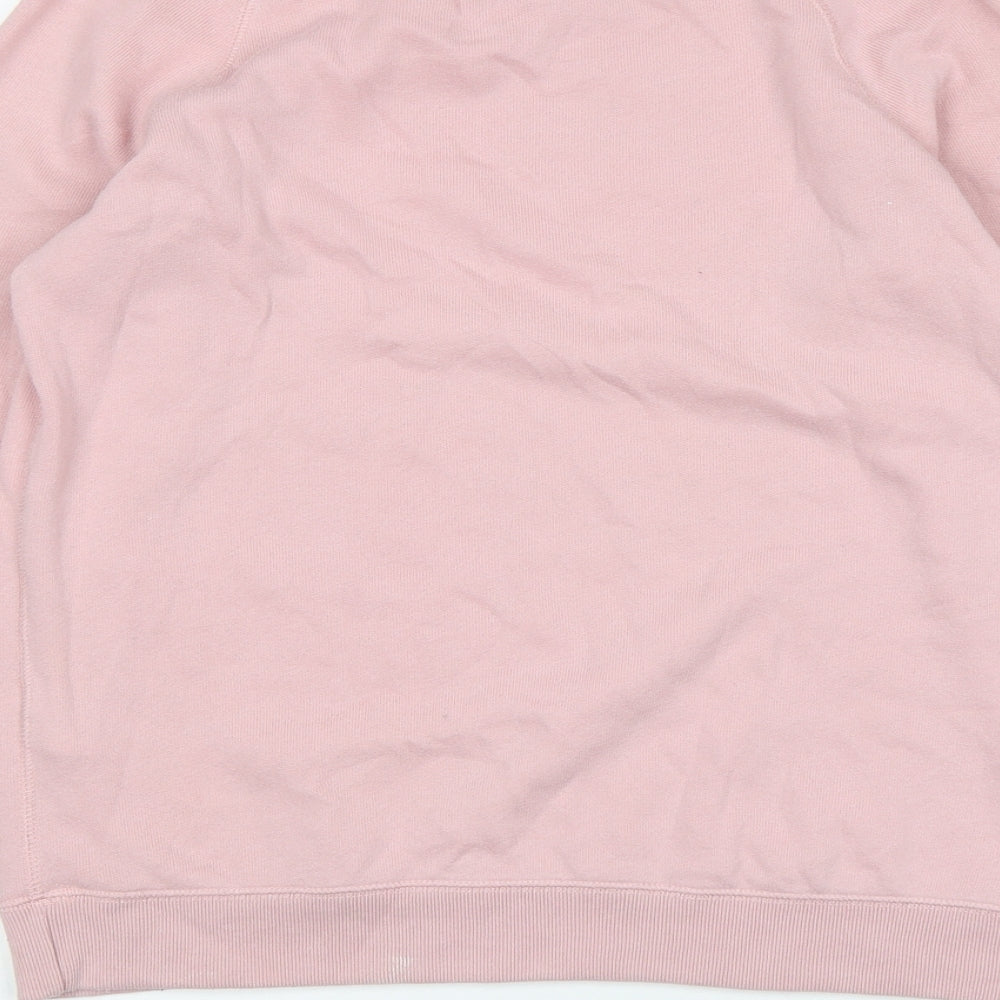 Jack Wills Womens Pink  Cotton Pullover Sweatshirt Size 10