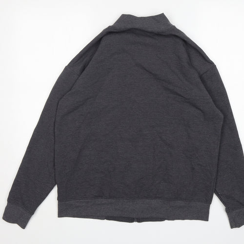 ASOS Womens Grey Round Neck  Viscose Full Zip Jumper Size 10