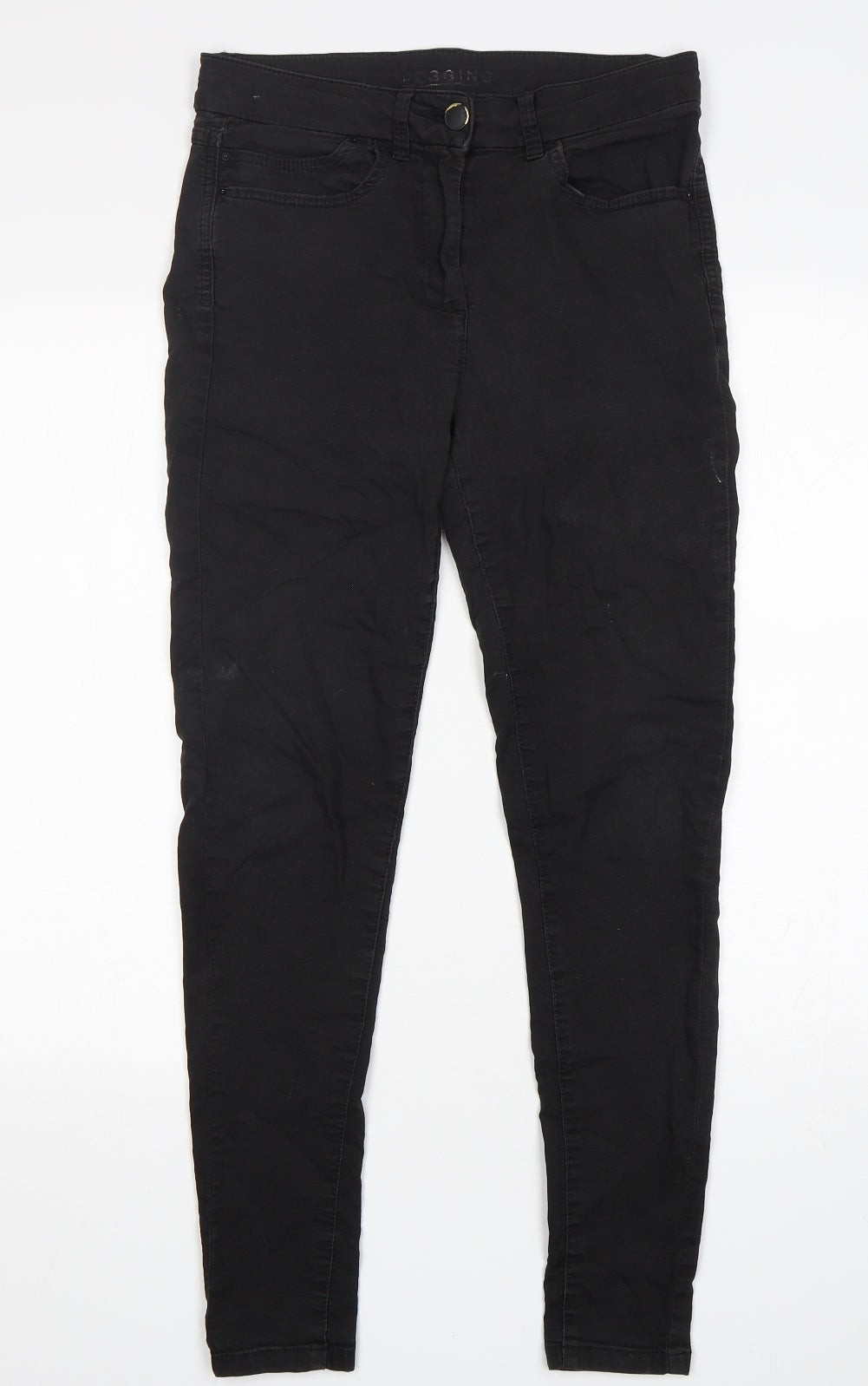 M&S Womens Black  Cotton Skinny Jeans Size 10 L29 in Regular