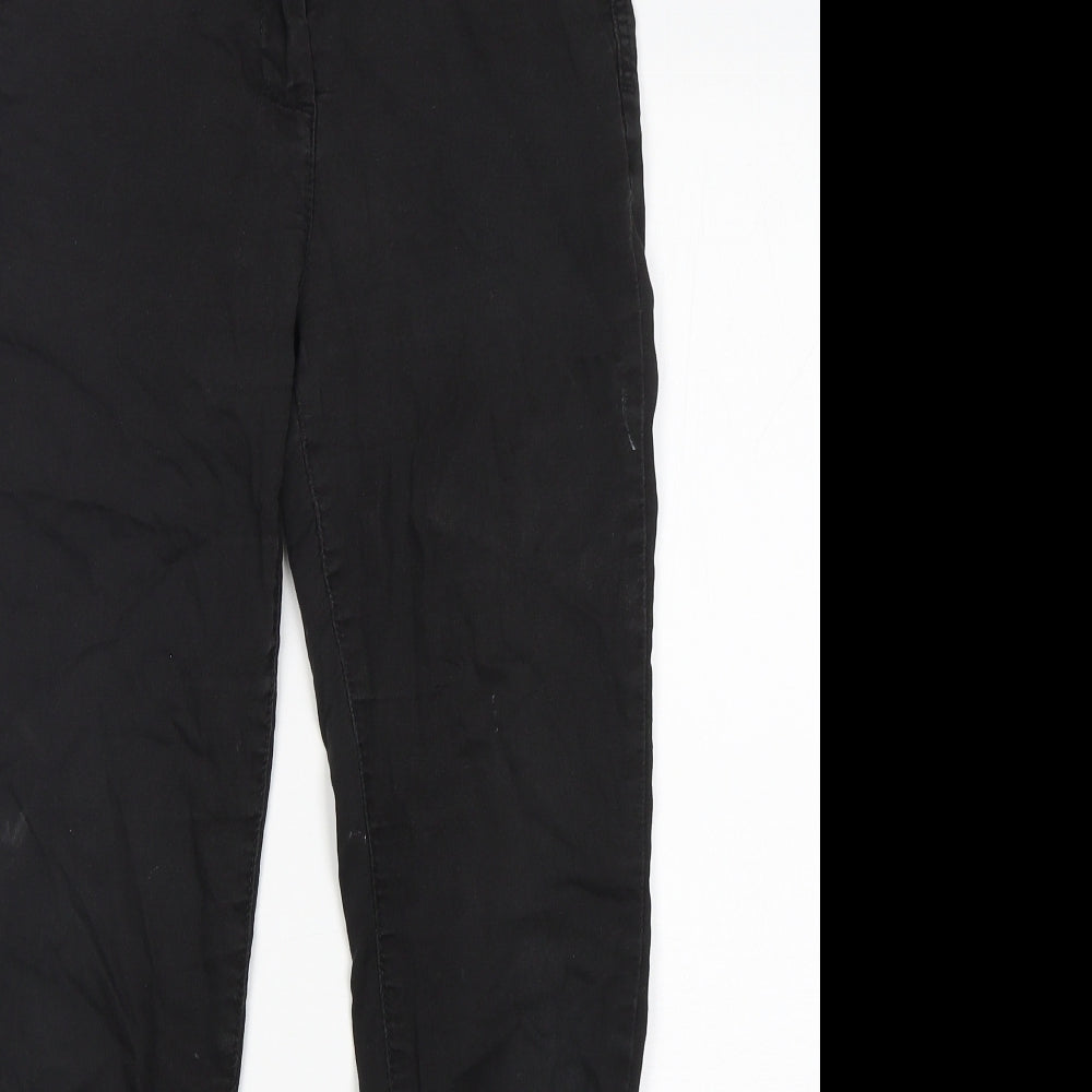 M&S Womens Black  Cotton Skinny Jeans Size 10 L29 in Regular