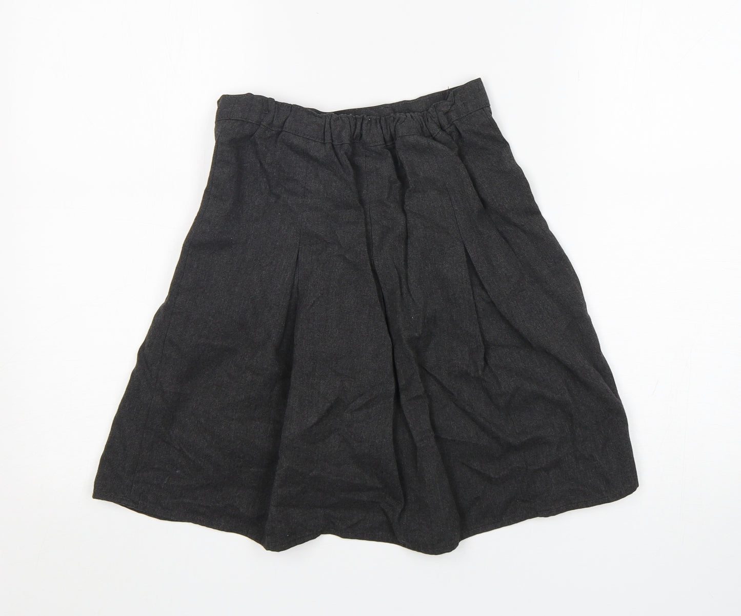 Aldi Girls Grey  Polyester Pleated Skirt Size 9-10 Years  Regular  - School Wear