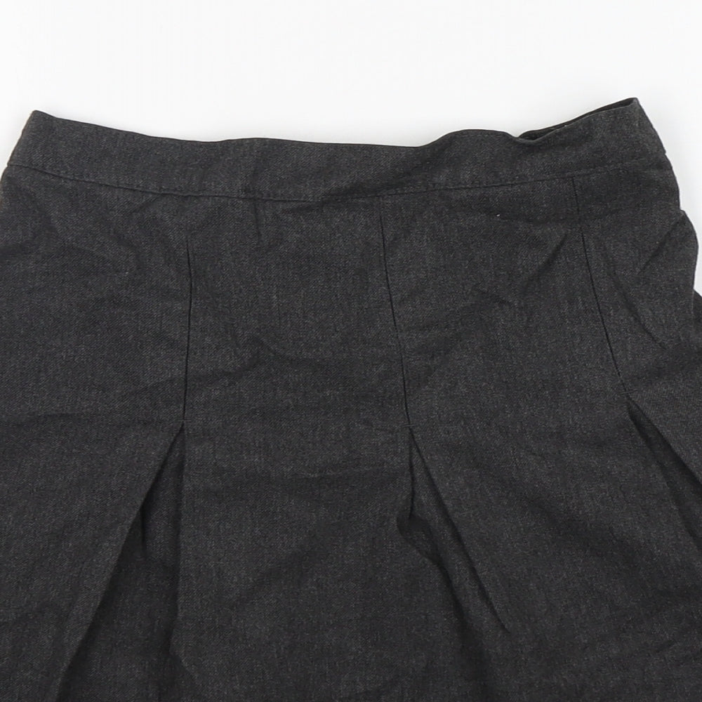 Aldi Girls Grey  Polyester Pleated Skirt Size 9-10 Years  Regular  - School Wear