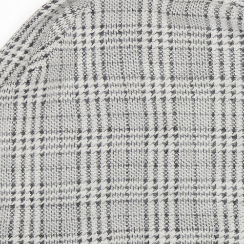 NEXT Womens Grey Check Acrylic Jacket Blazer Size 12