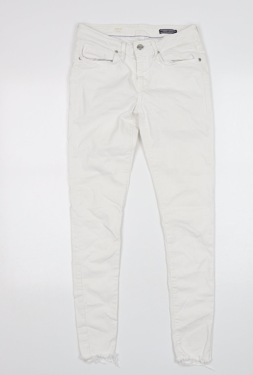 Tommy Hilfiger Womens White  Cotton Skinny Jeans Size 26 in L28 in Regular