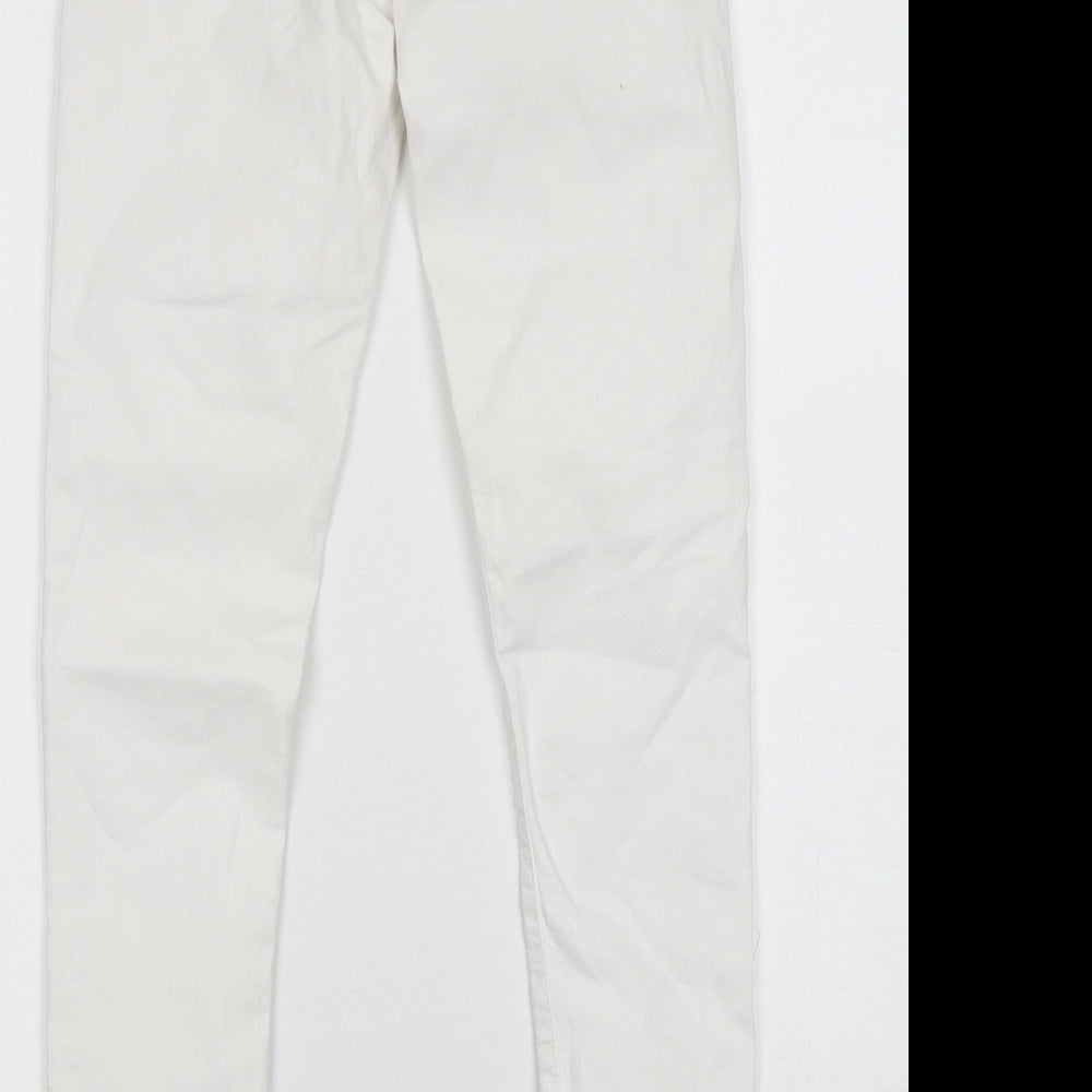 Tommy Hilfiger Womens White  Cotton Skinny Jeans Size 26 in L28 in Regular
