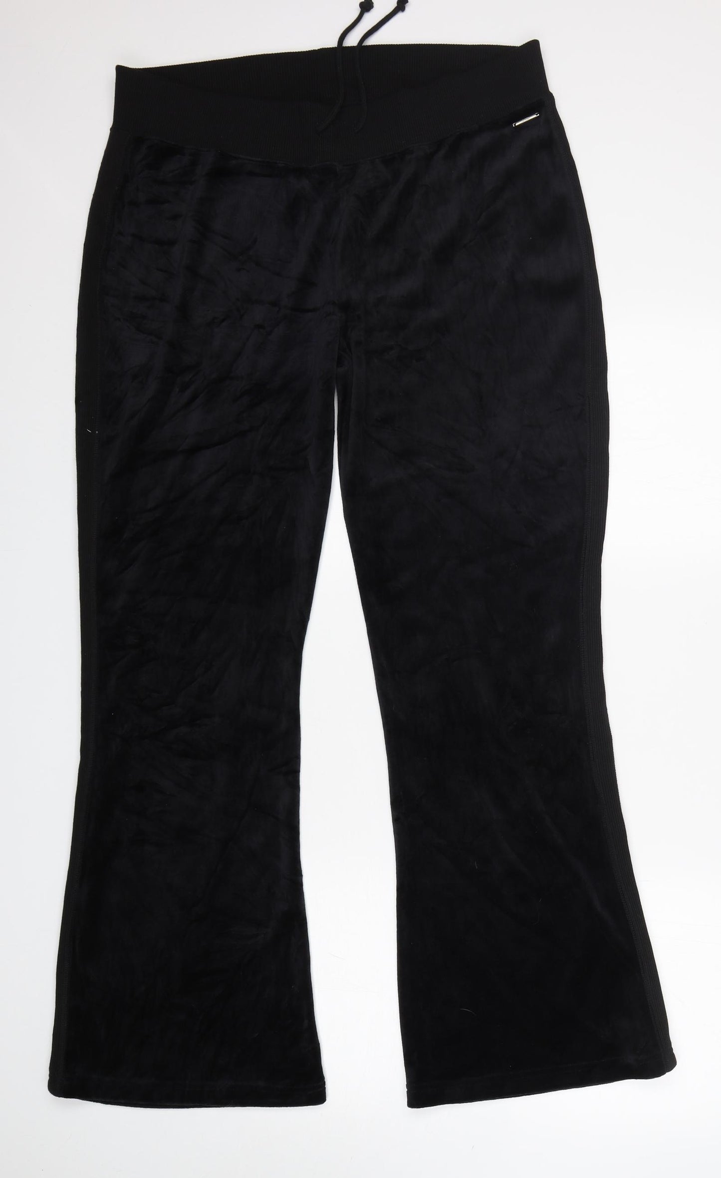 E-vie Womens Black  Cotton Sweatpants Trousers Size 18 L32 in Regular