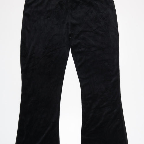 E-vie Womens Black  Cotton Sweatpants Trousers Size 18 L32 in Regular