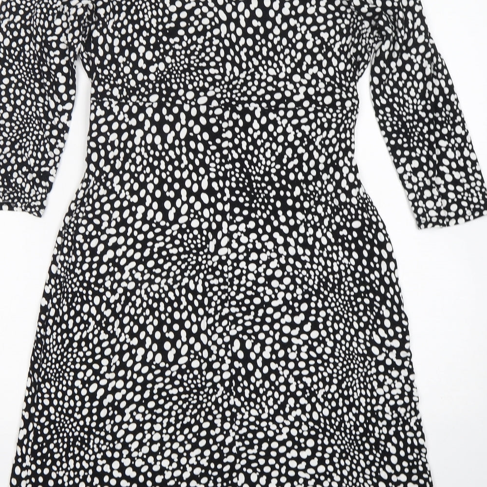 F&F Womens Multicoloured Polka Dot Viscose A-Line  Size 12  V-Neck