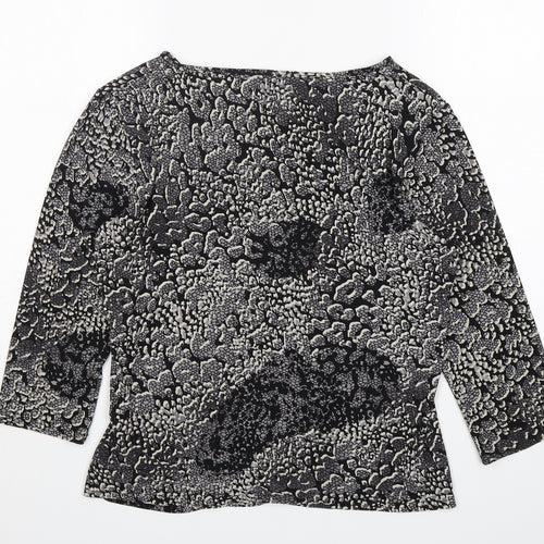 Amber  Womens Multicoloured Animal Print Polyester Basic Blouse Size 14 Round Neck