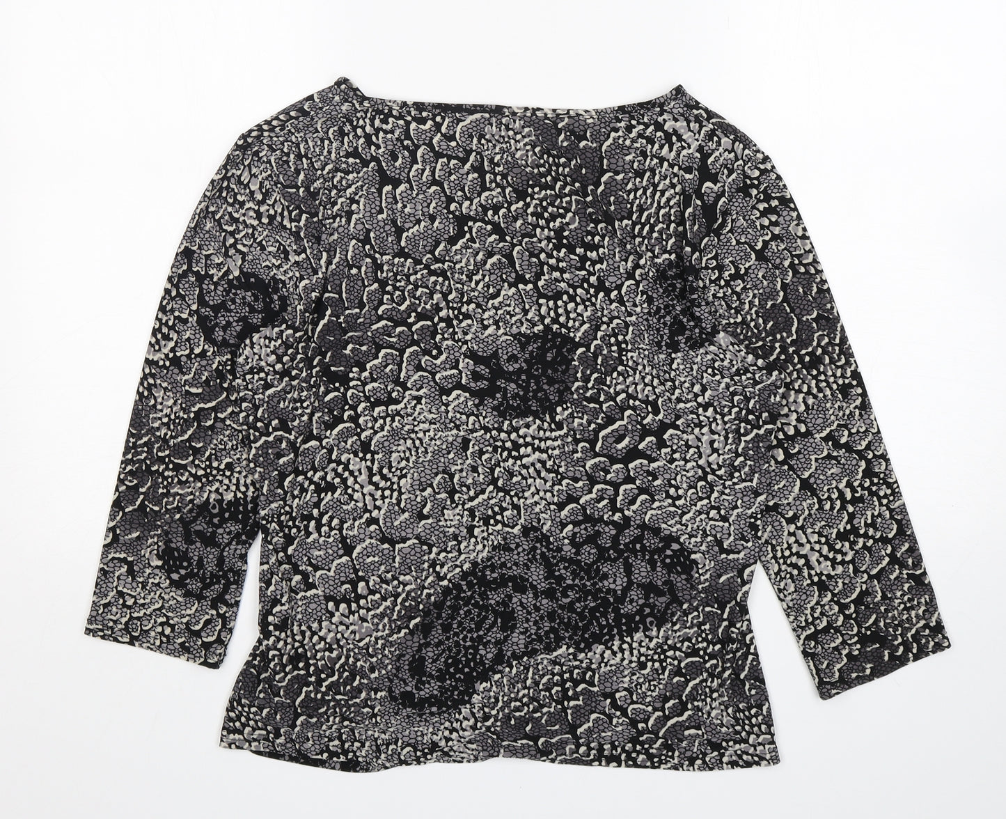 Amber  Womens Multicoloured Animal Print Polyester Basic Blouse Size 14 Round Neck