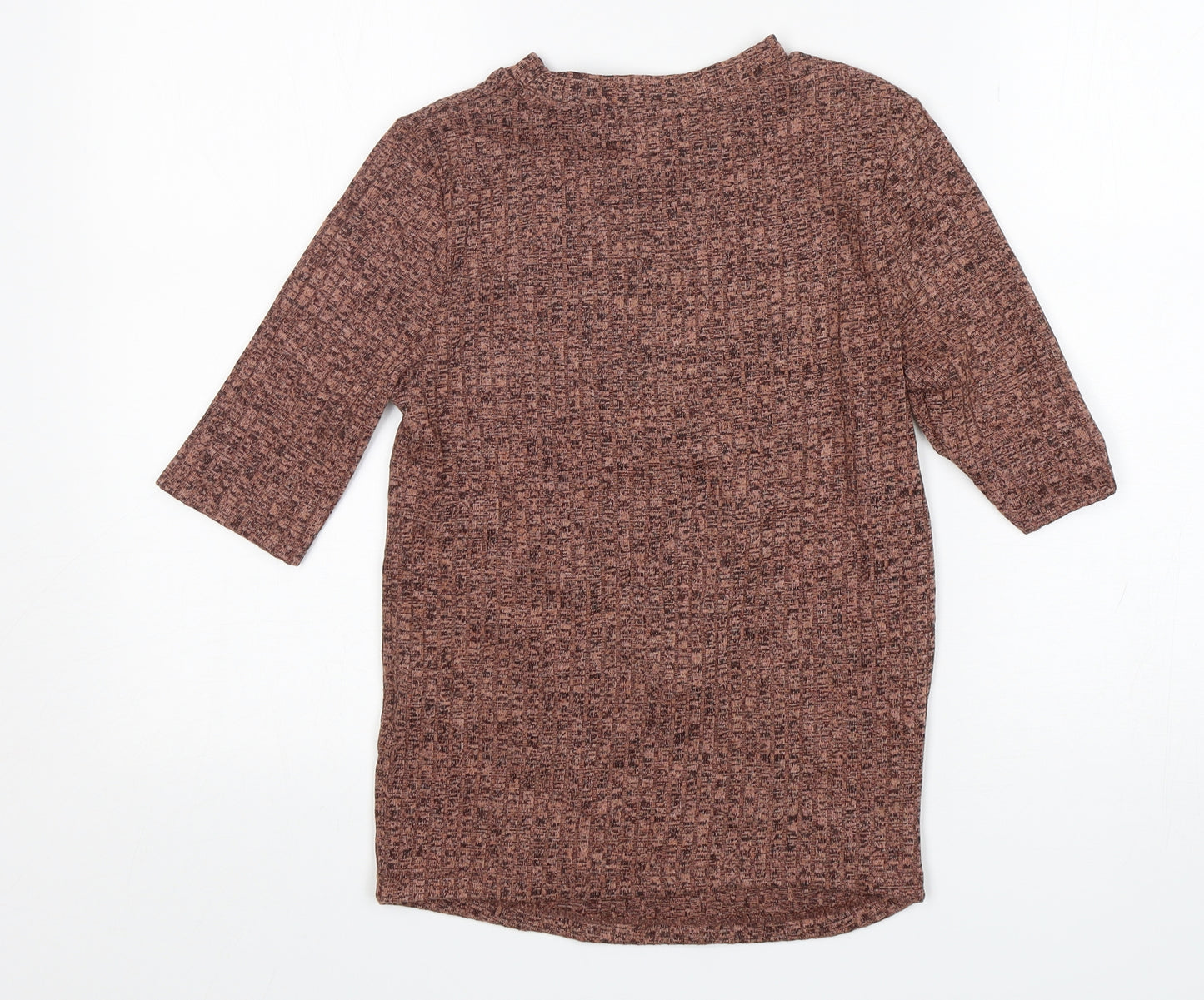 Primark Womens Brown Round Neck  Polyester Pullover Jumper Size XS