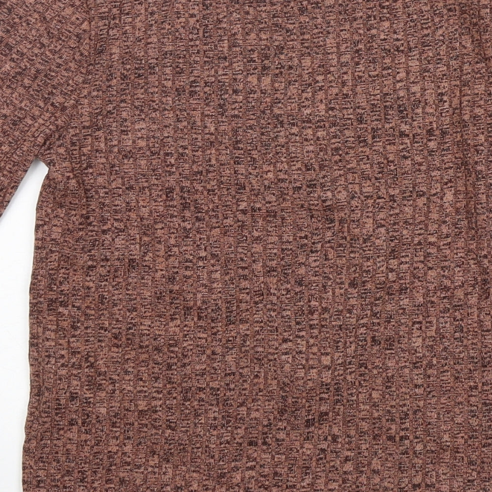 Primark Womens Brown Round Neck  Polyester Pullover Jumper Size XS
