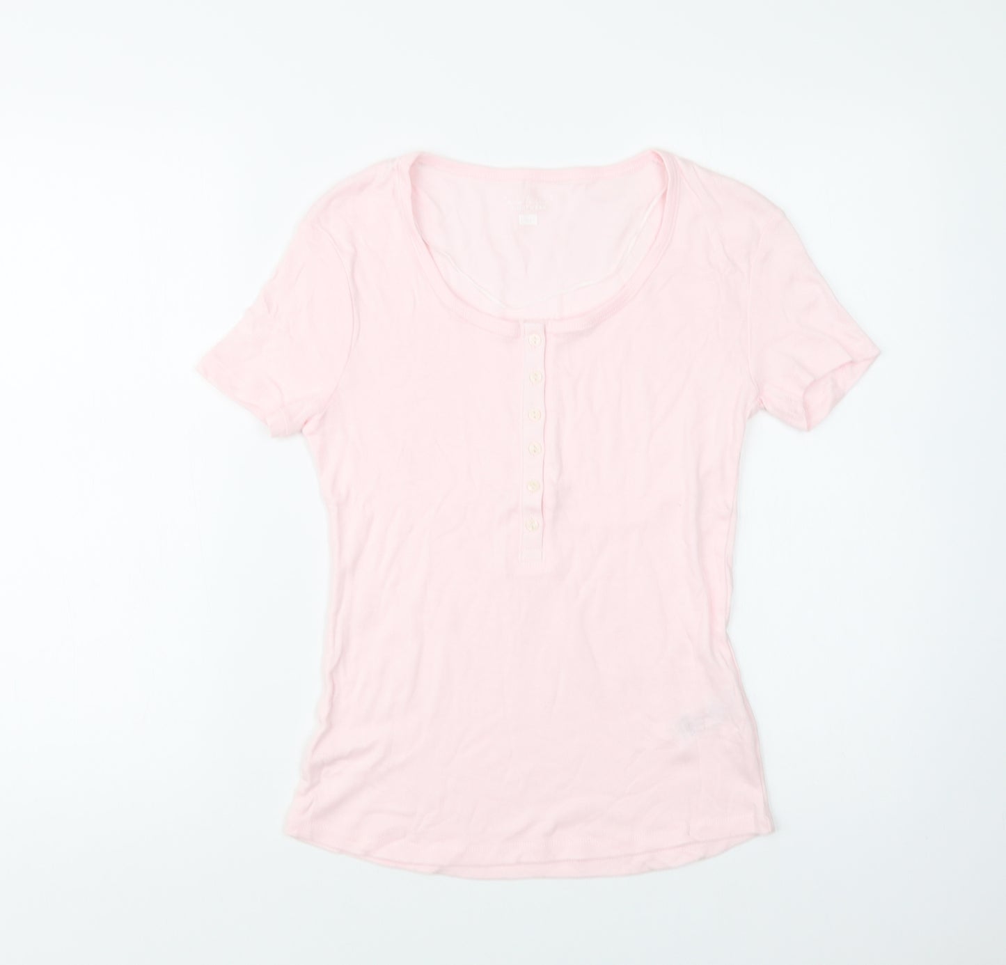 F&F Womens Pink  Cotton Top Pyjama Top Size 10