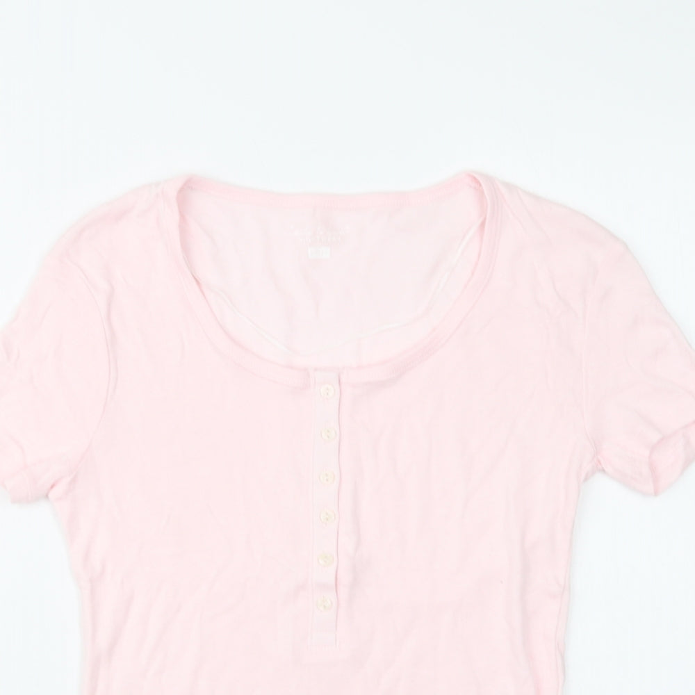 F&F Womens Pink  Cotton Top Pyjama Top Size 10