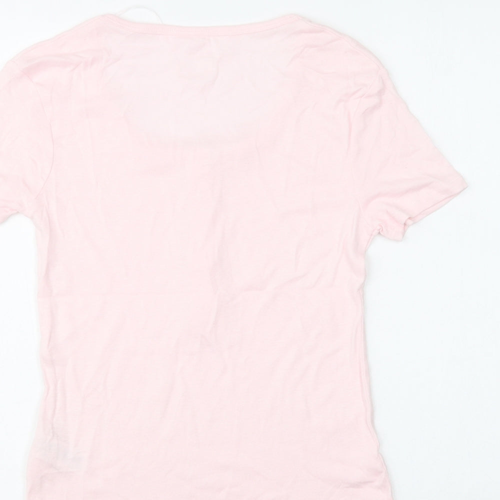 F&F Womens Pink  Cotton Top Pyjama Top Size 10