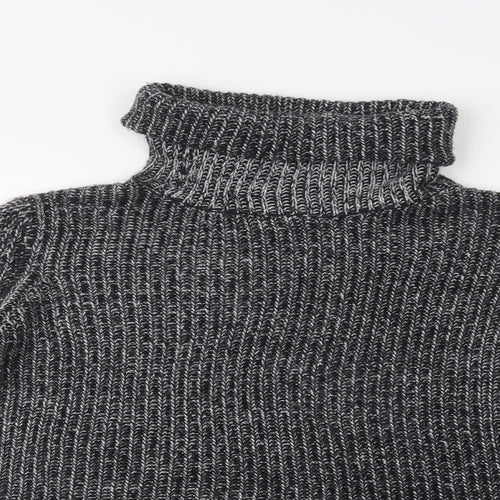 TALLY WEiJL Womens Grey Roll Neck  Acrylic Pullover Jumper Size L