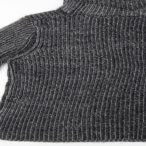 TALLY WEiJL Womens Grey Roll Neck  Acrylic Pullover Jumper Size L