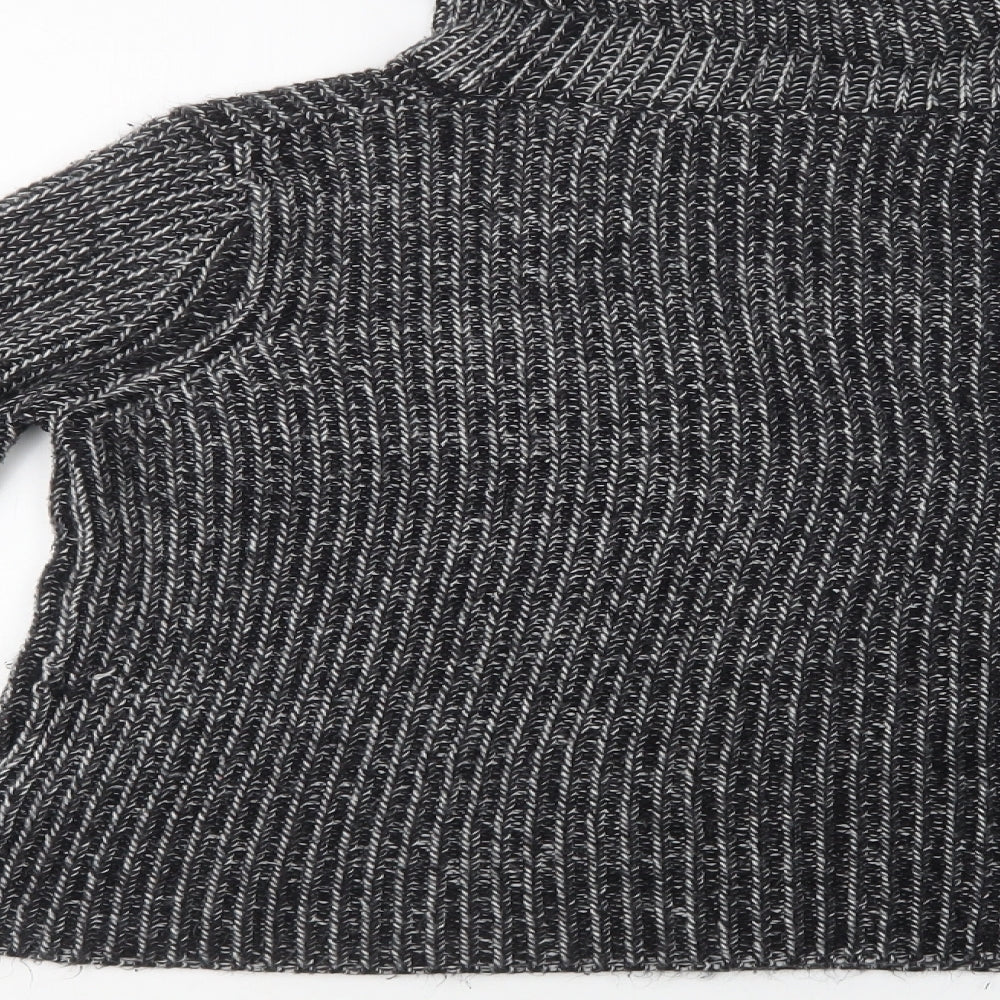 TALLY WEiJL Womens Grey Roll Neck  Acrylic Pullover Jumper Size L
