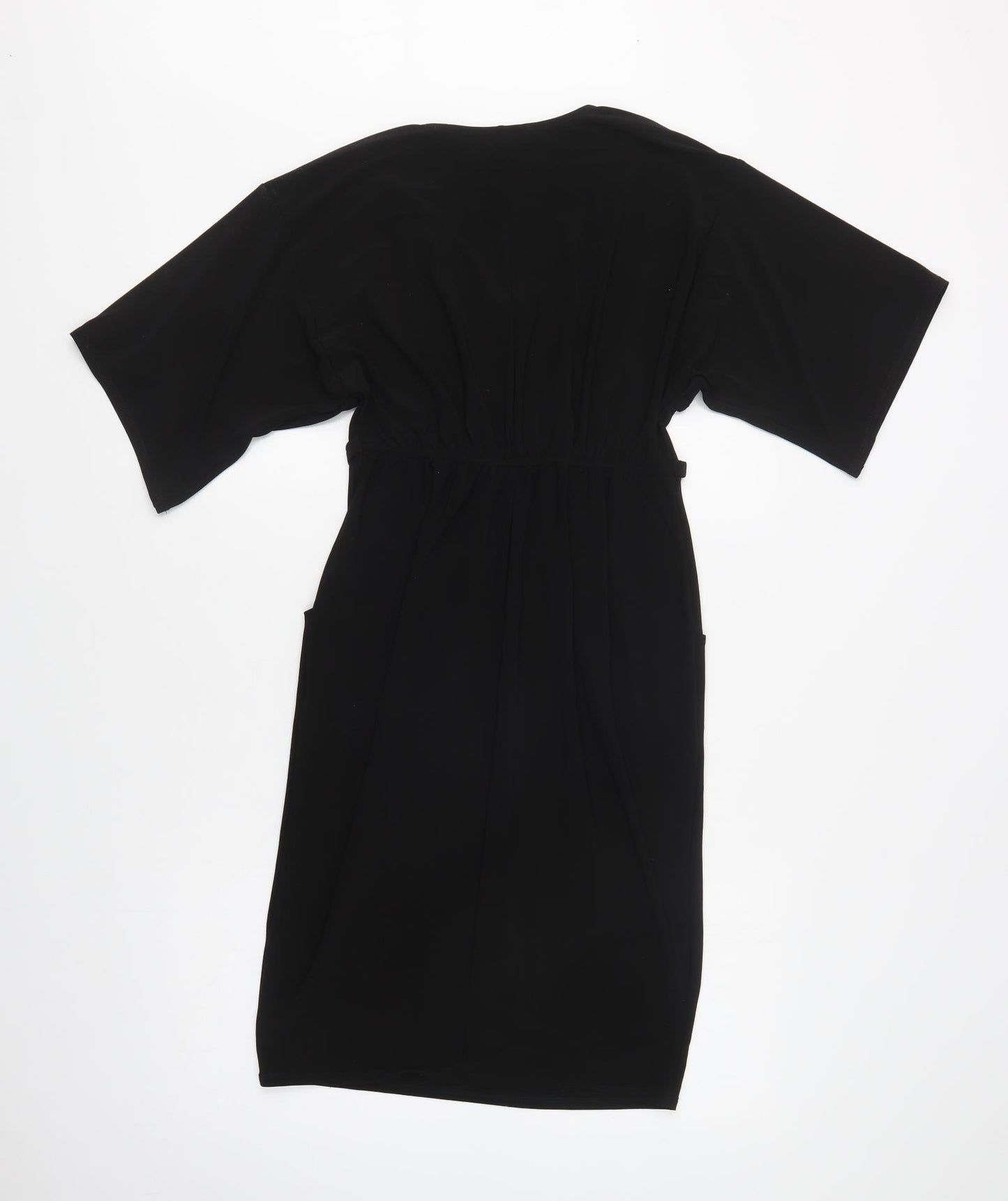 F&F Womens Black  Polyester Pencil Dress  Size 8  V-Neck