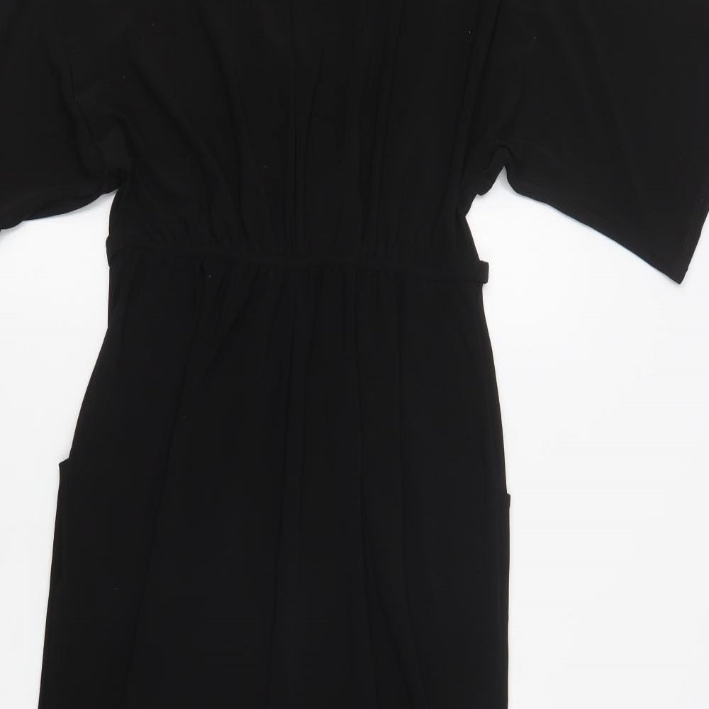 F&F Womens Black  Polyester Pencil Dress  Size 8  V-Neck
