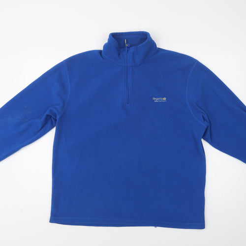 Regatta Mens Blue  Polyester Henley Sweatshirt Size L