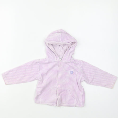 NEXT Baby Purple Striped  Basic Jacket Jacket Size 0-3 Months   Snap