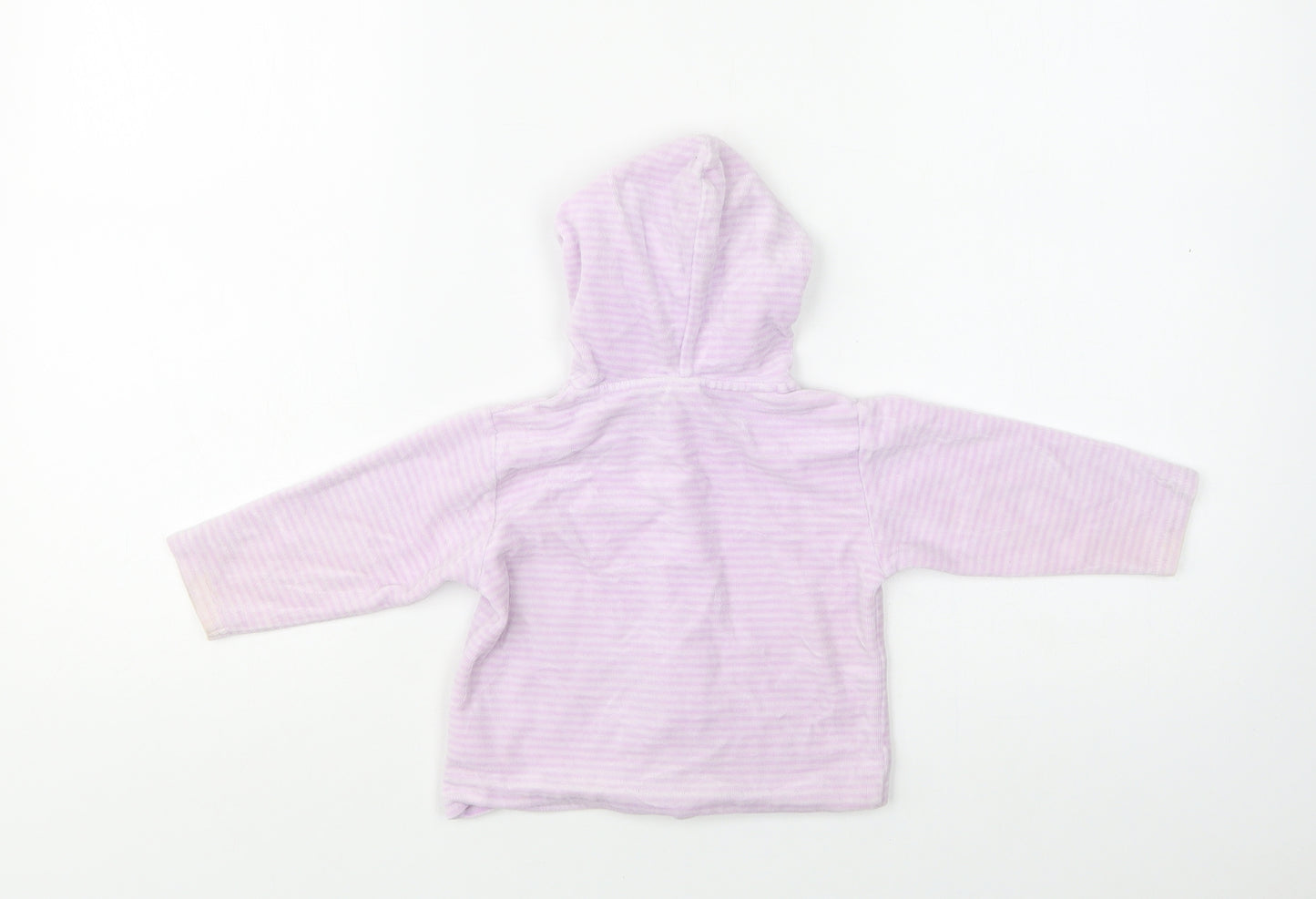 NEXT Baby Purple Striped  Basic Jacket Jacket Size 0-3 Months   Snap
