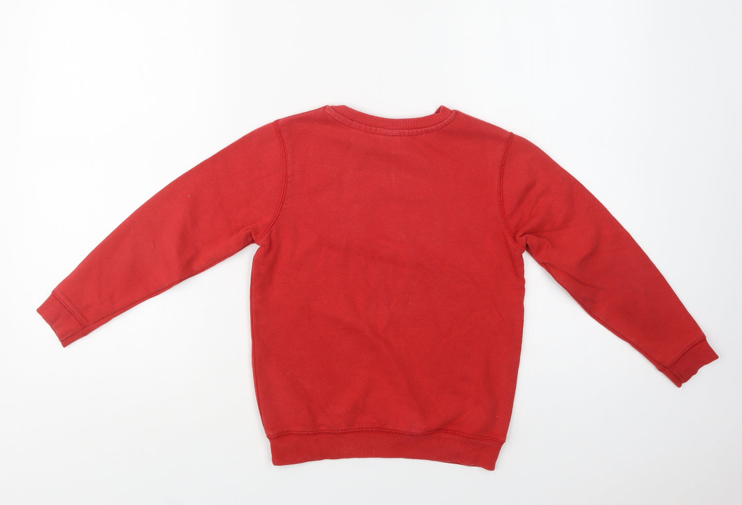 TU Girls Red  Cotton Pullover Sweatshirt Size 7 Years   - School Wear